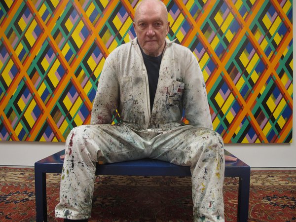 Sean Scully with Diagonal Light, 1972. Image courtesy the artist © Sean Scully.